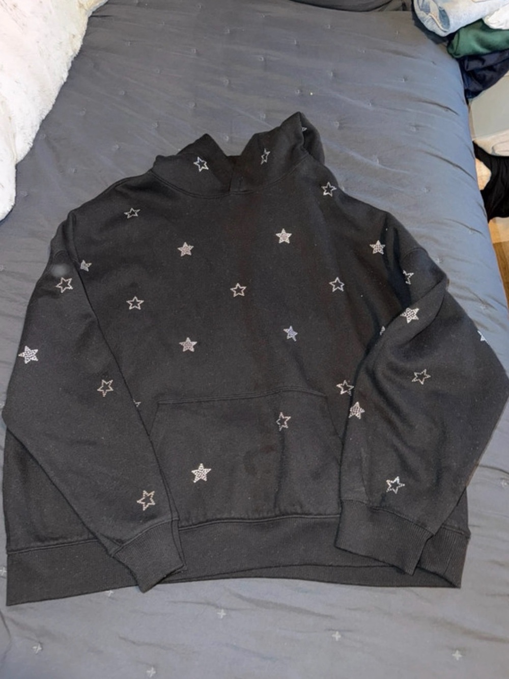 Aeropostale Black Star-Rhinestone Hoodie